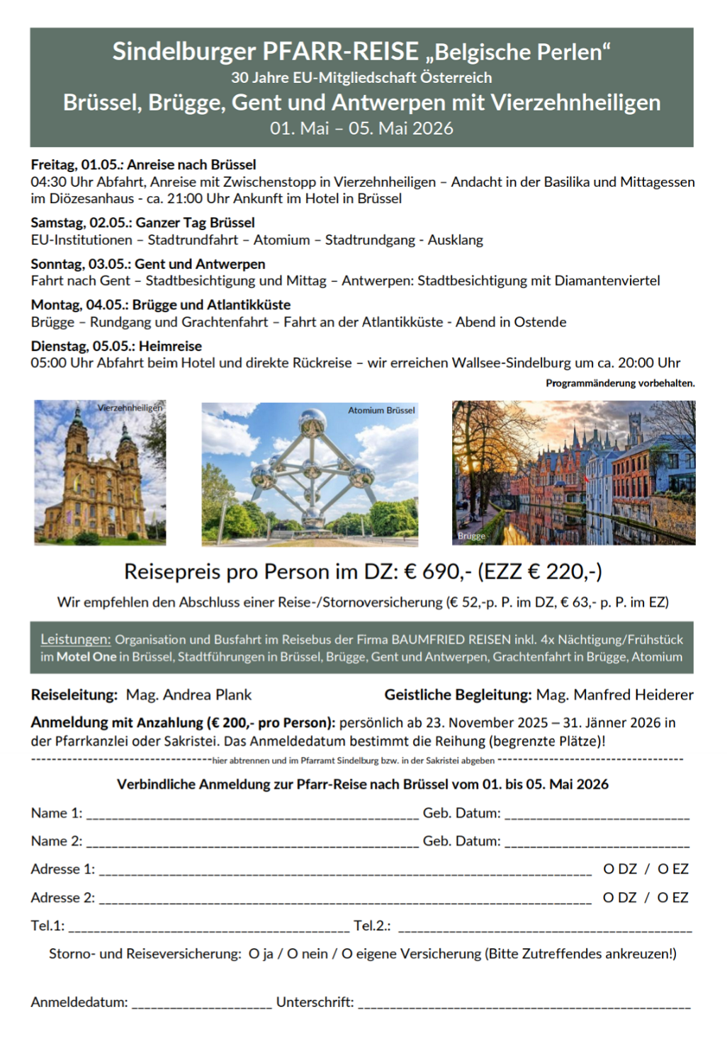 Pfarr-Reise / Pfarre Sindelburg